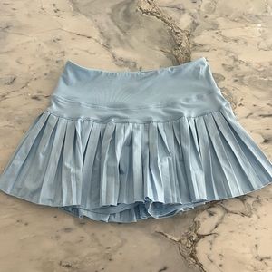 Light Blue Gold hindge Tennis Mini Skirt